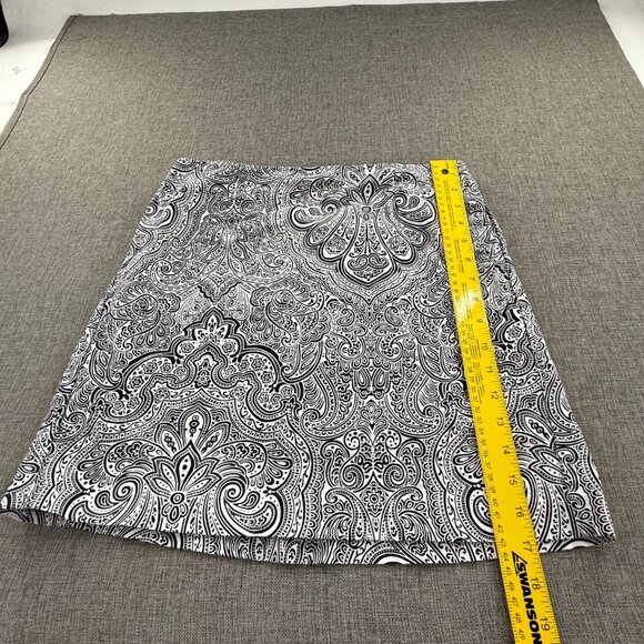 Tommy Hilfiger Pullover Skirt Size 4 Stretchy Waist Pockets Paisley Navy Blue & - Picture 6 of 13